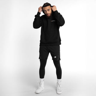 Felpa Boxraw We Don't Play Boxing oversize con cappuccio Nero-Combat Arena