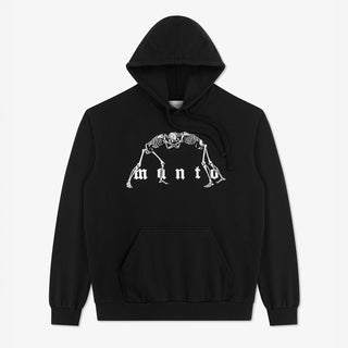 Felpa Manto Bones con cappuccio Nero-Combat Arena