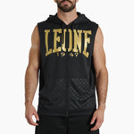 Felpa smanicata con cappuccio Leone DNA ABX720 Nero-Combat Arena