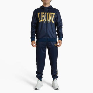 Sweatshirt Leone DNA with hood ABX721 Blue 