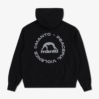 Sweatshirt Manto Label 25 Oversize with hood Black 