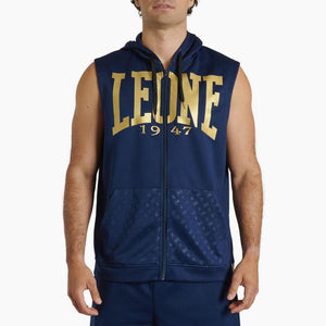 Sweatshirt sleeveless with hood Leone DNA ABX720 Blue 