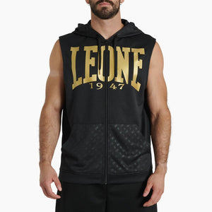 Sweatshirt sleeveless with hood Leone DNA ABX720 Black 