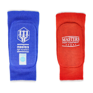 Elbow pads reversible elasticated Masters WAKO red blue 