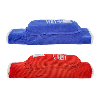 Elbow pads reversible elasticated Masters WAKO red blue 