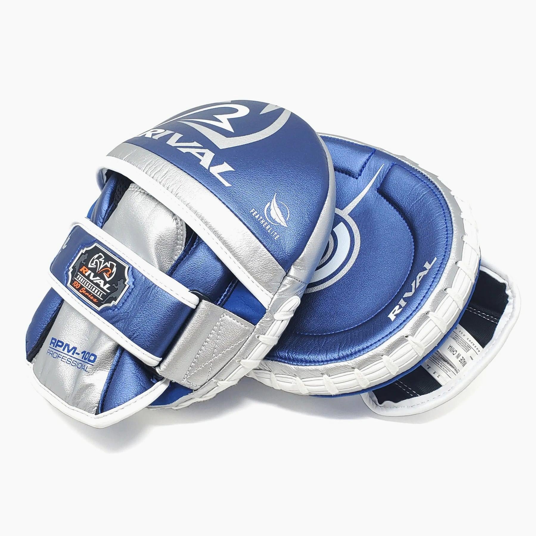Punch mitts Rival Professional RPM100 Blue-Silver - Combat Arena