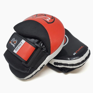 Rival RPM7 Fitness Plus Punch Mitts Rood Zwart Lederen Training Focus Pads (One Size Rival RPM7 Fitness Plus Punch Mitts Rood Zwart Lederen Training Focus Pads (One Size