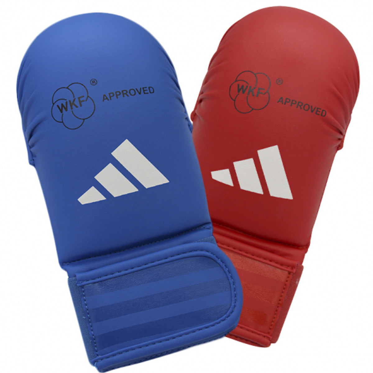 Karate-Kumite Gloves Adidas Red and Blue WKF Approved without Thumb