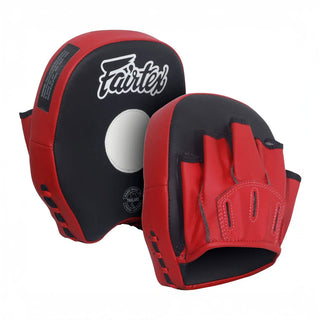 Punch mitts Fairtex Short FMV14 Black-red-Combat Arena