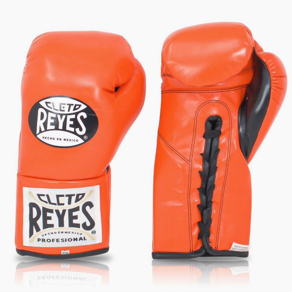 Boxing gloves Cleto Reyes Professional CB2 Orange with laces