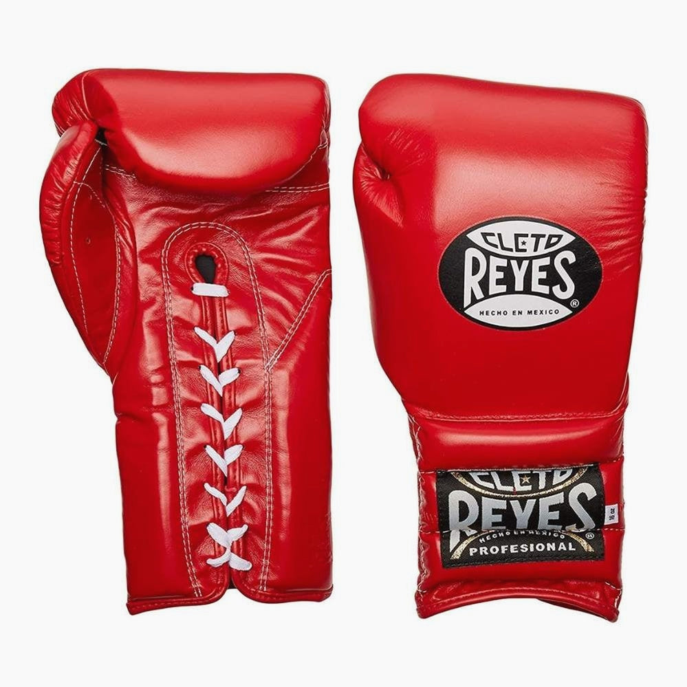 Boxing gloves Cleto Reyes Traditional Training CE4 Red with laces