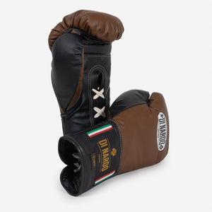 Boxing gloves Di Nardo with Laces 12 Oz Brown-black-Combat Arena