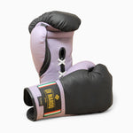 Guantoni Di Nardo con lacci 14 Oz Nero-lilla-Combat Arena