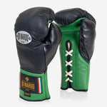 Guantoni Di Nardo con lacci 14 Oz Nero-verde-Combat Arena