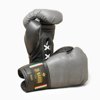Guantoni Di Nardo con lacci 16 Oz Grigio-nero-Combat Arena