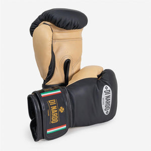 Boxing gloves Di Nardo with Velcro 12 Oz Black-sand 