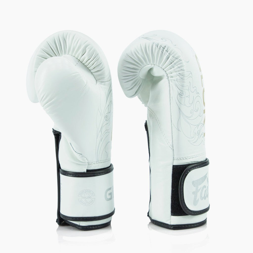Boxing gloves Fairtex x Glory BGVG3 White-gold – Combat Arena