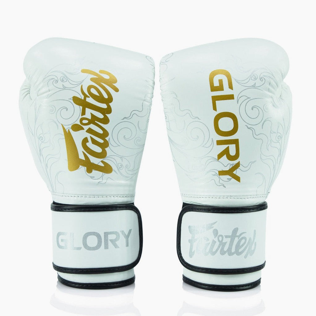 Boxing gloves Fairtex x Glory BGVG3 White-gold – Combat Arena