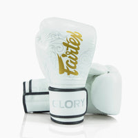 Boxing gloves Fairtex x Glory BGVG3 White-gold-Combat Arena