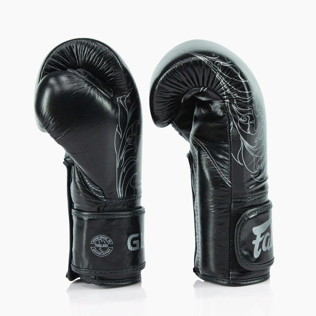 Boxing gloves Fairtex x Glory BGVG3 Black-silver – Combat Arena