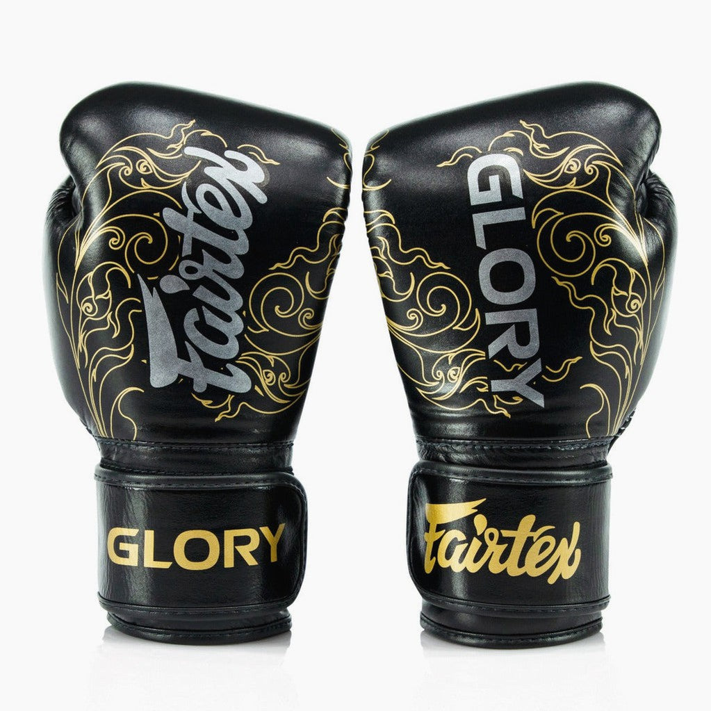 Fairtex GLORY ボクシンググローブ ブラック ゴールド Boxing gloves Fairtex x Glory BGVG3 Black-gold – Combat Arena