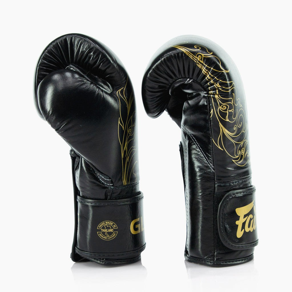 Boxing gloves Fairtex x Glory BGVG3 Black-gold – Combat Arena