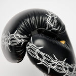 Boxing gloves Leone IUTER Barbed Wire GN02IU Black-Combat Arena