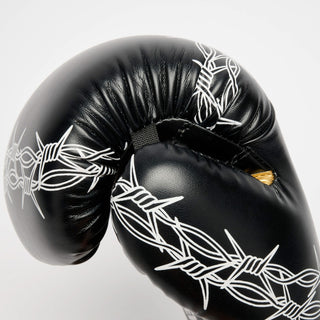 Boxing gloves Leone IUTER Barbed Wire GN02IU Black-Combat Arena