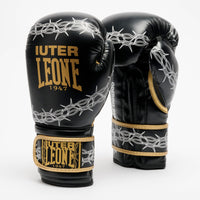 Boxing gloves Leone IUTER Barbed Wire GN02IU Black-Combat Arena