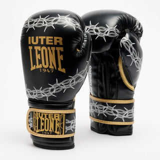Boxing gloves Leone IUTER Barbed Wire GN02IU Black-Combat Arena
