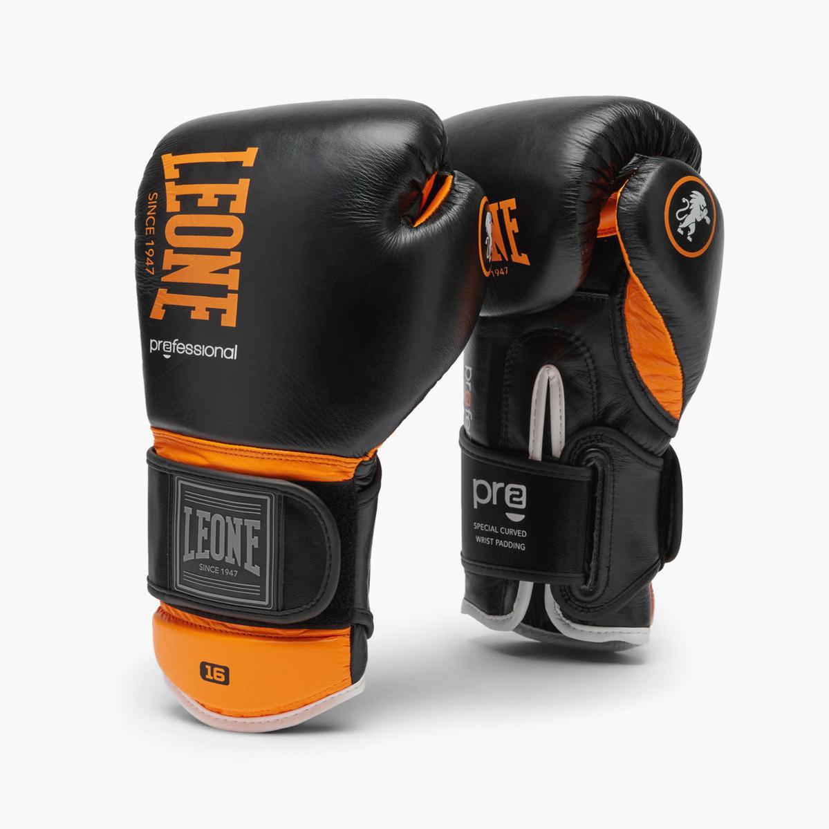 Boxing gloves Leone Professional 2 GN115C Orange 16 Oz - Combat Arena