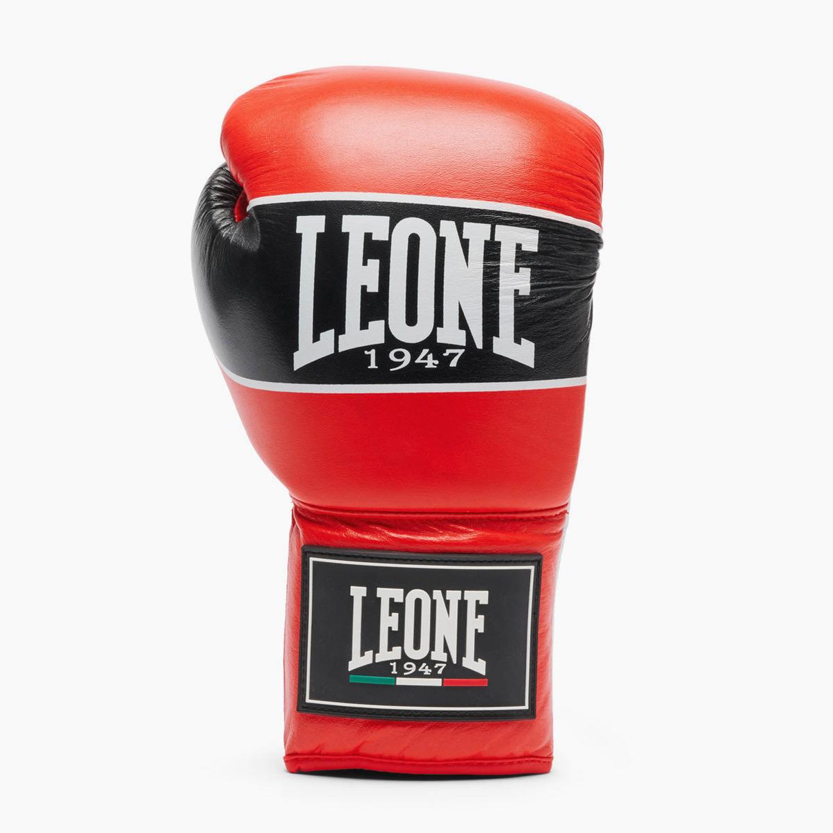 Boxing gloves Leone Shock Pro with laces GN057L Red - Combat Arena