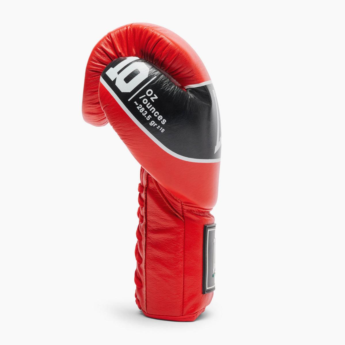 Boxing gloves Leone Shock Pro with laces GN057L Red - Combat Arena