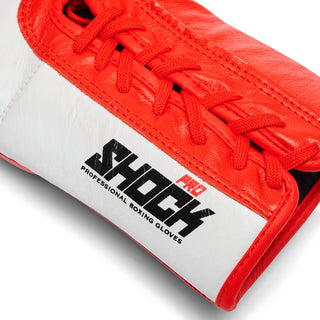 Boxing gloves Leone Shock Pro with laces GN057L Red 