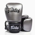 Thai boxing gloves Fairtex BGV1C-Plus Gun Metallic-Combat Arena