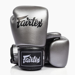 Thai boxing gloves Fairtex BGV1C-Plus Gun Metallic-Combat Arena