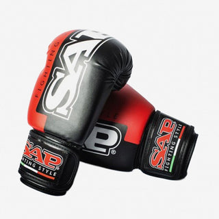 Boxing gloves Raptor SAP WAKO 10 Oz Black-red-Combat Arena
