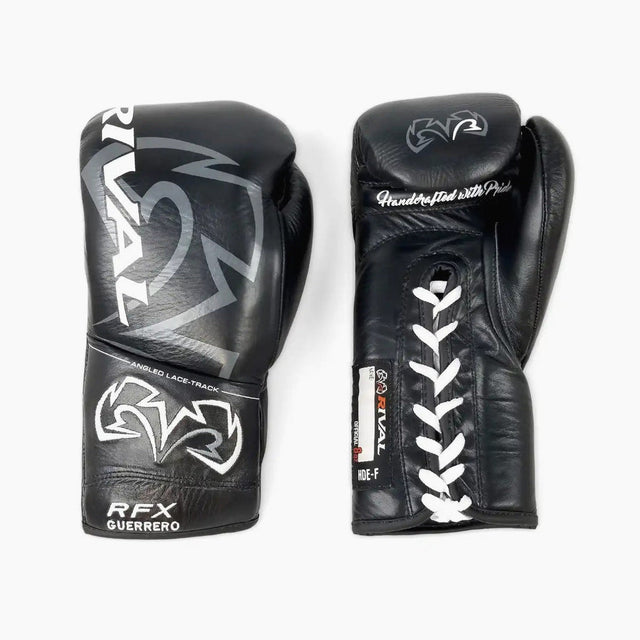 Gants De Sparring En Cuir Rival Boxing RFX Guerrero HDE-F Noir À Lacets