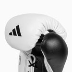 Boxing gloves Adidas Hybrid 500 For against Laces Black-white 