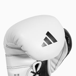 Boxing gloves Adidas Hybrid 500 For against Laces Black-white 