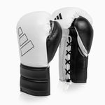 Boxing gloves Adidas Hybrid 500 For against Laces Black-white 