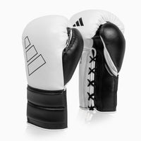 Boxing gloves Adidas Hybrid 500 For against Laces Black-white 