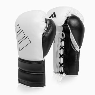 Boxing gloves Adidas Hybrid 500 For against Laces Black-white 