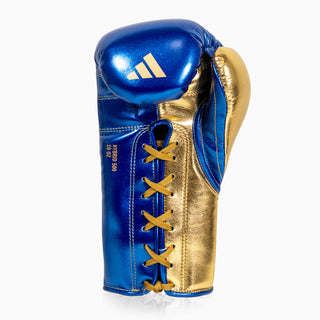 Boxing gloves Adidas Hybrid 500 Pro with Laces Blue-gold 
