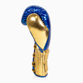 Boxing gloves Adidas Hybrid 500 Pro with Laces Blue-gold 