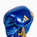 Boxing gloves Adidas Hybrid 500 Pro with Laces Blue-gold 
