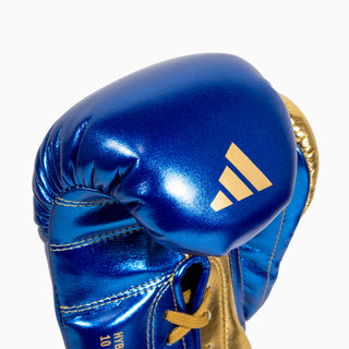 Boxing gloves Adidas Hybrid 500 Pro with Laces Blue-gold 