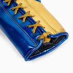 Boxing gloves Adidas Hybrid 500 Pro with Laces Blue-gold 