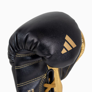 Boxing gloves Adidas Hybrid 500 Pro with Laces Black-gold 