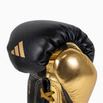 Boxing gloves Adidas Hybrid 500 Pro with Laces Black-gold 